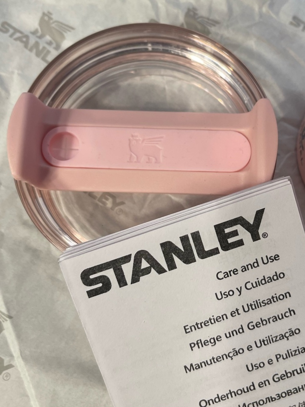 Custom Stanley 40oz. Pink Insulated Travel Tumbler with Handle - Picture 3 of 6
